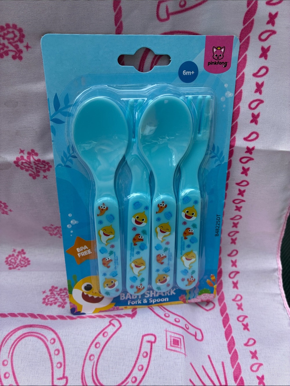 pinkfong Baby Shark Blue Toddler Fork & Spoon Set